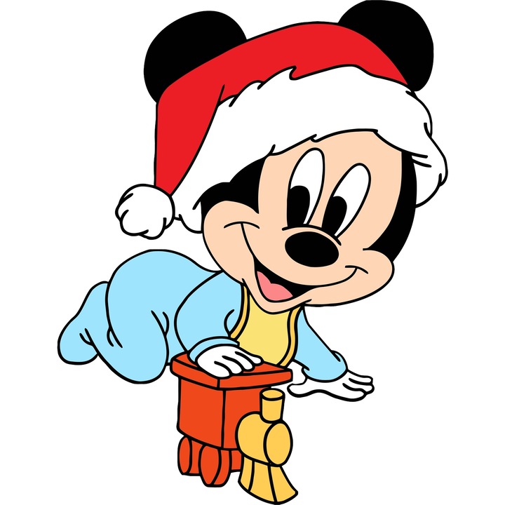 Sticker Adeziv Cu Mickey Mouse – Zambetul Aventurii – Aventura, Curaj si Disney, cu Margini Albe, PVC Vinyl 90CM