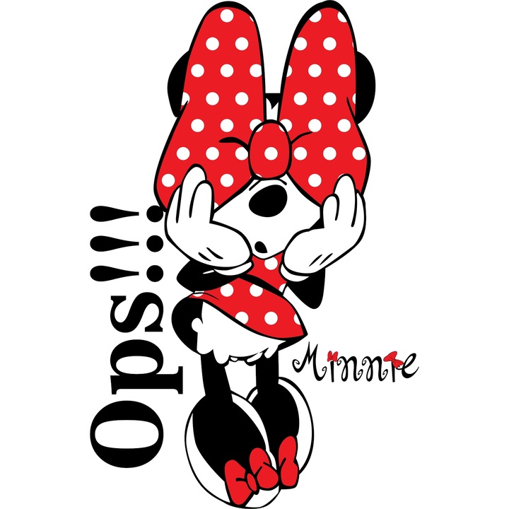 Mickey és Minnie öntapadós matrica – Pillangók és Barátság – Kaland, Disney és Bátorság, fehér szegéllyel, PVC Vinyl 50CM