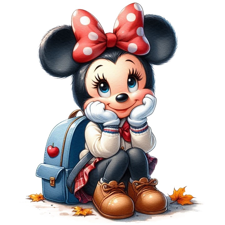 Mickey és Minnie öntapadós matrica – A Barátság Utazása – Barátság, Érzelem és Bátorság, fehér szegéllyel, PVC Vinyl 80CM