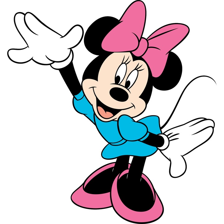 Mickey és Minnie matricák – Színes csillagok – Kaland, Disney és Bátorság, fehér szegéllyel, PVC Vinyl 40CM