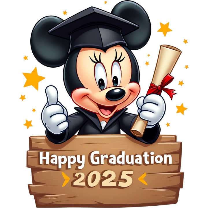 Sticker Adeziv Cu Mickey si Minnie – Baloane Magice – Sclipiri, Zbor si Zambete, cu Margini Albe, PVC Vinyl 90CM