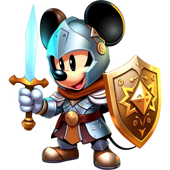 Sticker Adeziv Cu Mickey si Minnie – Orchestra Padurii – Sunete, Frunze si Zambete, cu Margini Albe, PVC Vinyl 10CM