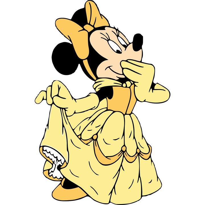 Sticker Adeziv Cu Mickey si Minnie – Arcadia De Fluturi – Aripi, Lumina si Magie, cu Margini Albe, PVC Vinyl 15CM