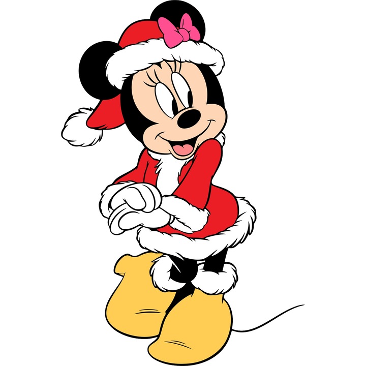 Sticker Adeziv Cu Mickey si Minnie – Fluturi Sub Stele – Emotie, Aventura si Curaj, cu Margini Albe, PVC Vinyl 90CM