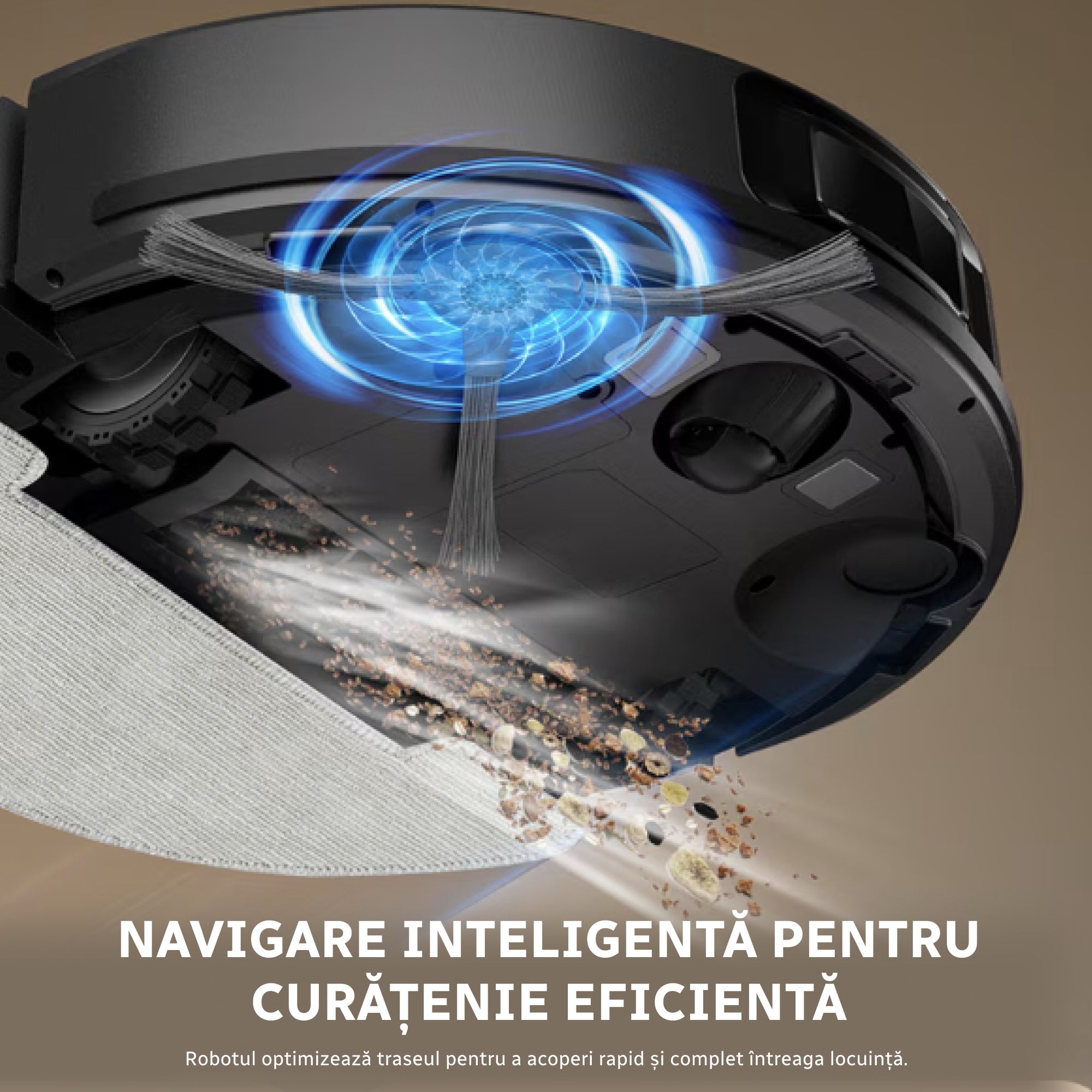 Aspirator Robot Teendow D65S Max, Navigatie LiDAR 360, Aspirare si Mop, Negru