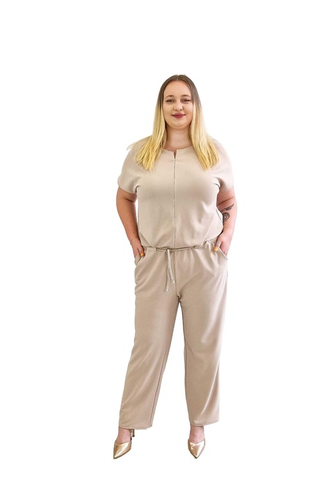 Salopeta dama, Nelino, Poliester, Bej, 44 EU