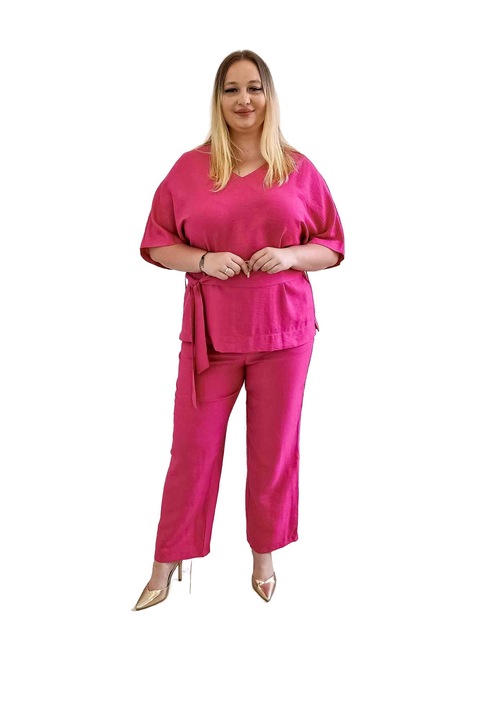 Compleu dama Nelino, bumbac/poliester, fucsia