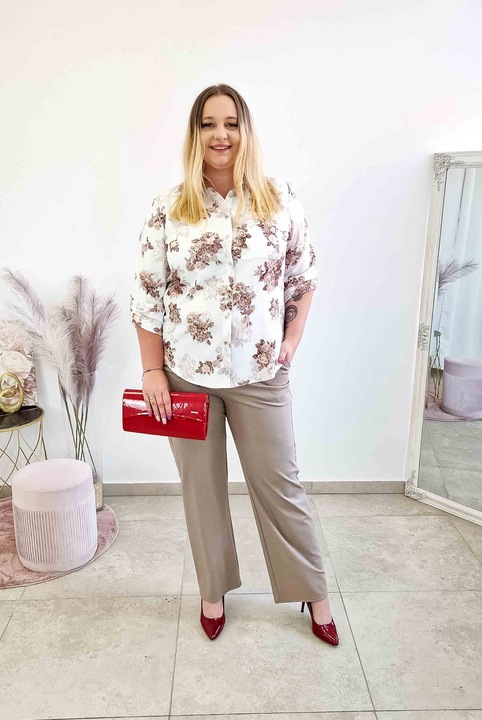 Női ing Nelino, virágmintás, klasszikus szabású, többszínű, 70% viszkóz, 30% poliészter