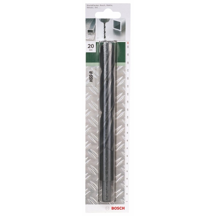 Bosch Burghi of Metal HSS-R 20 mm, 205 mm Lungam Totala