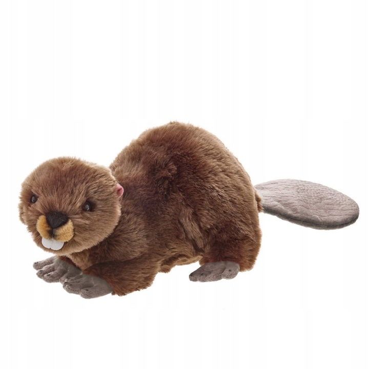 Плюшена играчка Beppe, Бобър, 46 см, кафяв цвят, CE сертификат