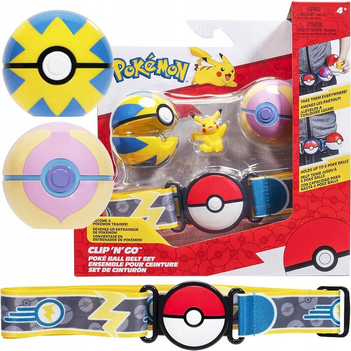 Pokémon Clip'N'Go övkészlet Pikachu figurával és Poke Ball-lal