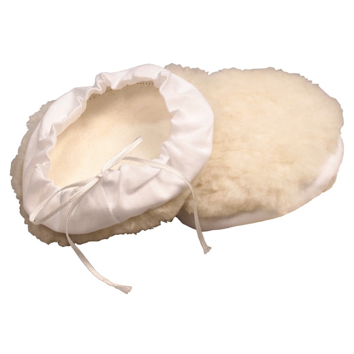 Подложка за полиране на кола, 125мм, от овча вълна, 1800/мин