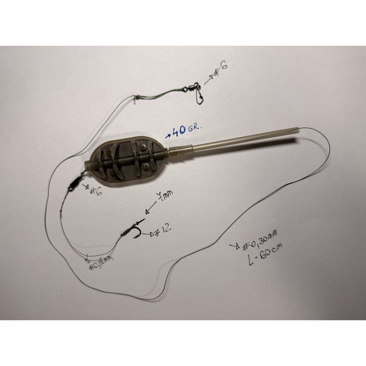 Монтаж Method Feeder С Пръчка И Кука Със Спин MP