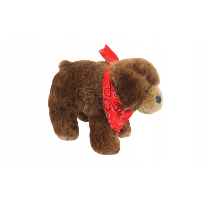 Ursulet de plus Beppe cu bentita, 18cm, maro, 0+