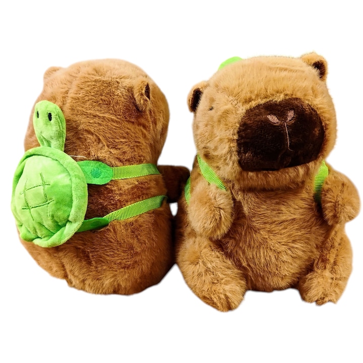 Puha Szarvas Plüss Hátizsákkal, Béka 20cm