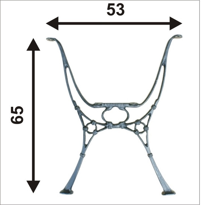 Комплект от 2 крака за ниска маса 'C', сребристи