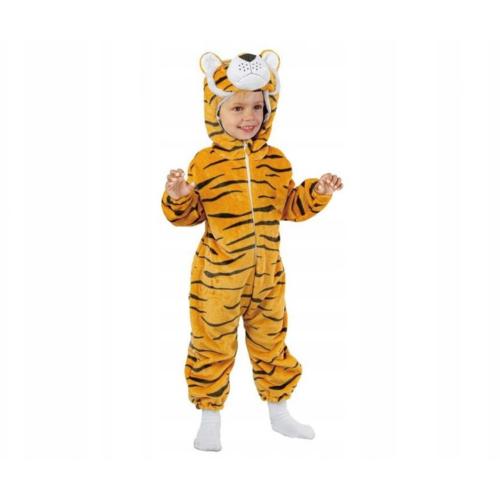 Costum Tigrusor Copii 92/104 cm - Salopeta cu Gluga