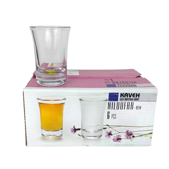 Set 6 Pahare Tuica 50 ml – Eleganta si Functionalitate pentru Bauturi Spirtoase Niloufar