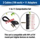 Adaptor Universal Alimentare 11-in-1 cu 11 Varfuri, Compatibil cu Laptopuri, Routere, Console Jocuri, Tehnologie Smart cu Detectare Automata Tensiune 3V-12V, Husa Depozitare Inclusa