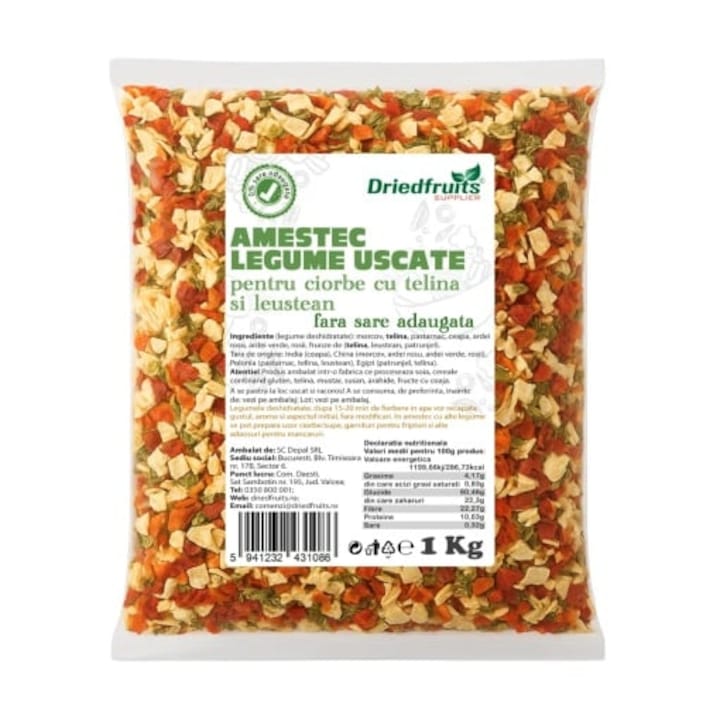 Amestec legume pentru ciorbe cu telina si leustean Driedfruits - 1 kg