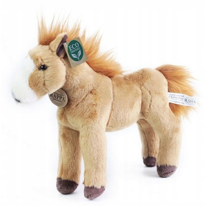 Cal de plus ecologic, 30cm, maro, realist, pentru copii