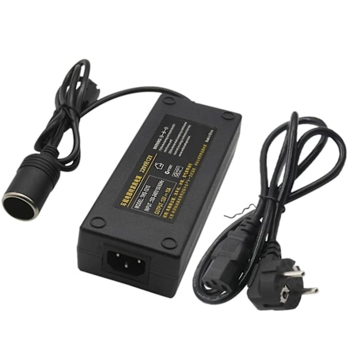Convertor auto 220V la 12V, 15A, 160W, negru, cu priza EU