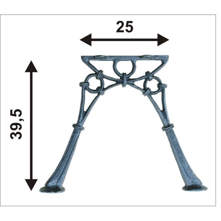 Комплект крака за маса, 2 крака, 2 дъски, Син
