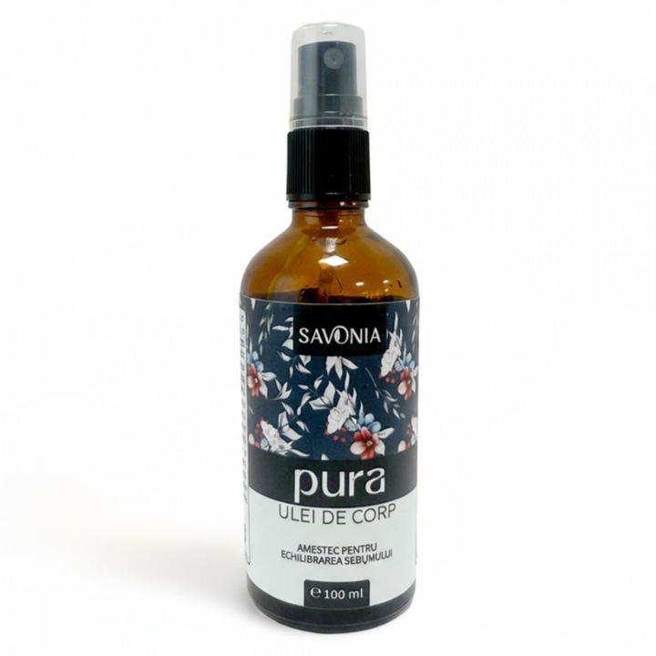 Ulei de corp Savonia Pura, 100 ml, echilibrează sebumul, textură ușoară, unisex