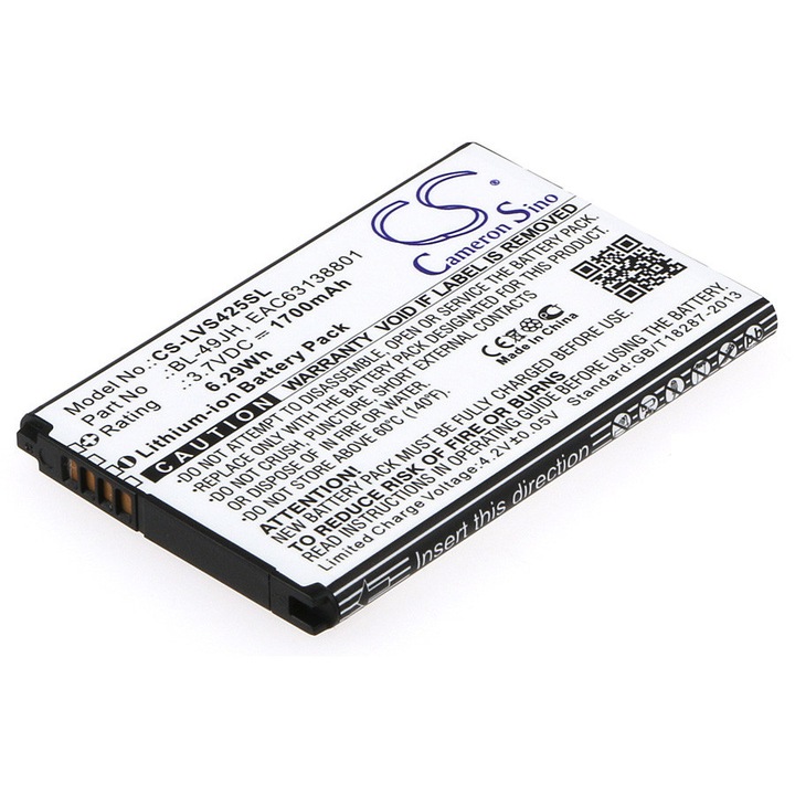Baterie mobilă Cameron Sino CS-LVS425SL Li-ion 1700mAh, Negru, 65.54x43.92x4.94mm