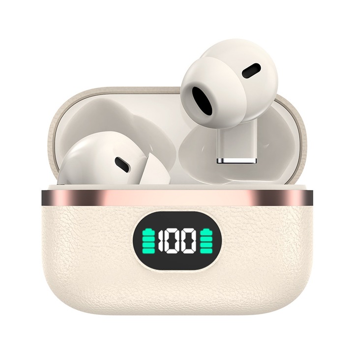 Sport Bluetooth fülhallgató LED kijelzővel, bőr design, magas esztétika