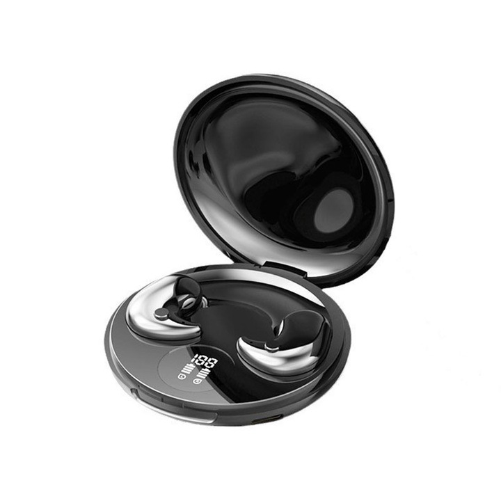 Mini láthatatlan Bluetooth alvó fülhallgató, Vezeték nélküli, Nagyon kicsi, Fülbe nem illeszkedő, Kényelmes
