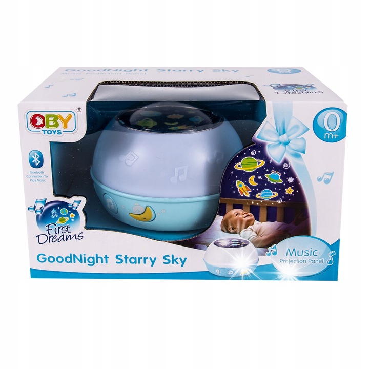Lampa de veghe copii, OBY Toys, proiector stele, muzica