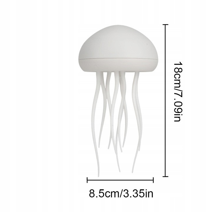 Meduza éjjeli lámpa, Lewer, 12 többszínű LED, intelligens design, fehér