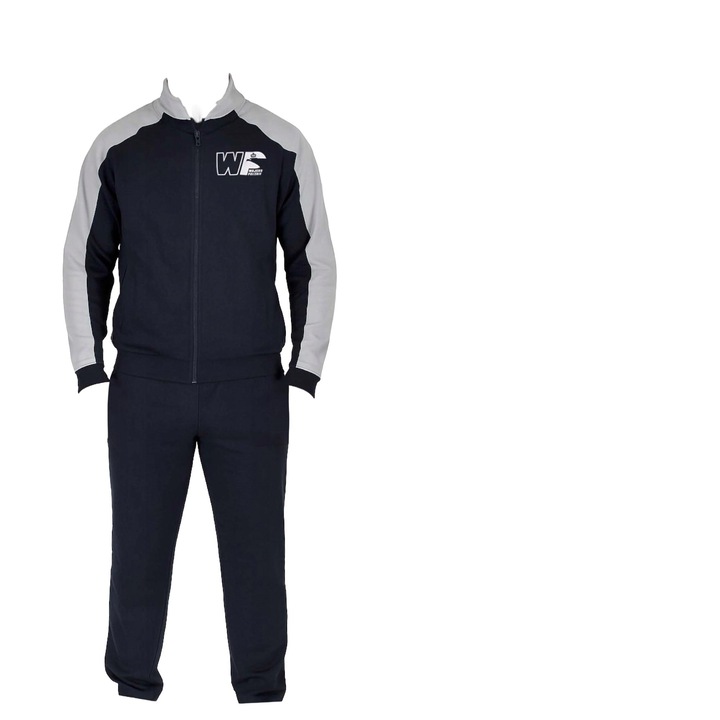 Trening militar set Modus 503A/MON, cu insertii gri, material elastic, cu fermoar, elemente reflectorizante