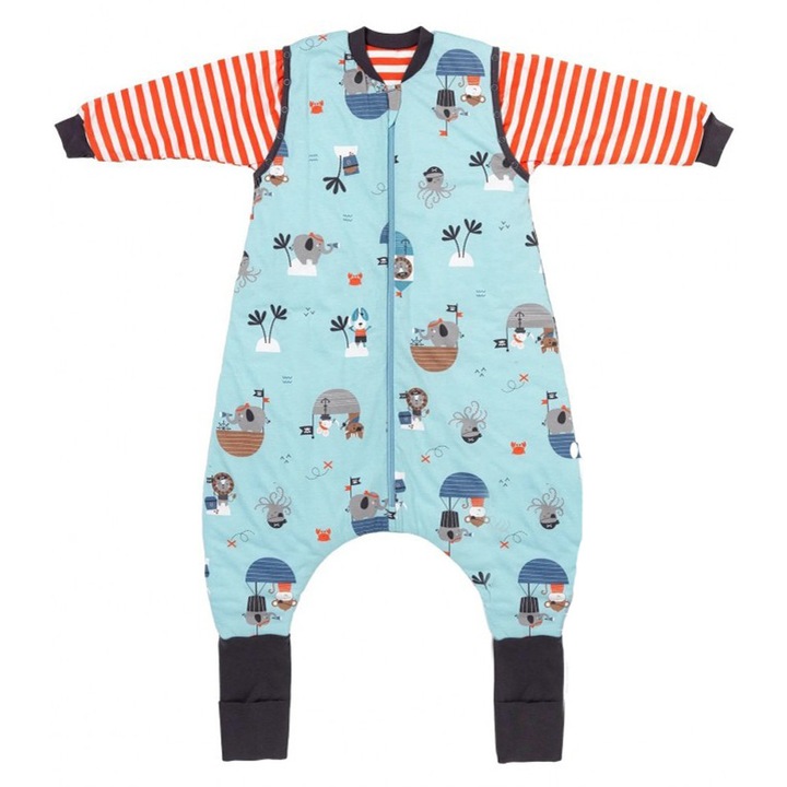 Sac de dormit cu picioruse si maneca lunga detasabila Pirate 100 cm + manseta 1.0 Tog