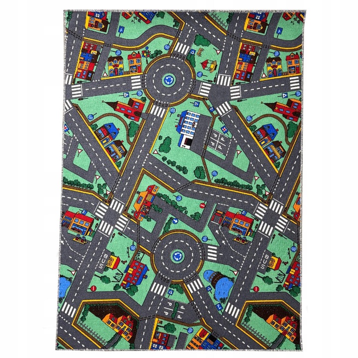 Covor pentru copii Allvo, Oras, Multicolor, 200x250cm