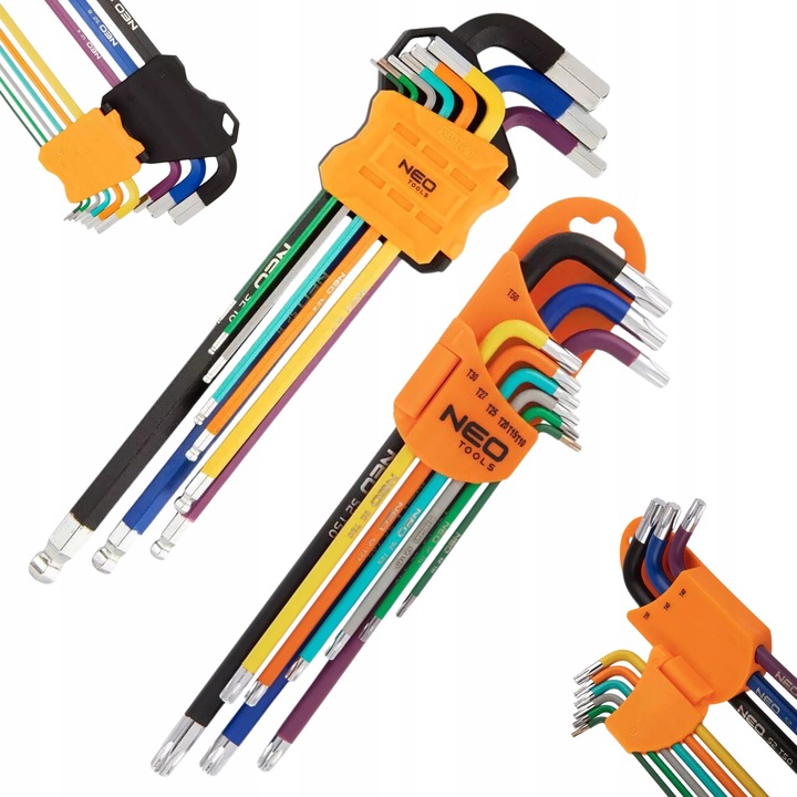 Set chei IMBUS si TORX 18 buc, Neo Tools, multicolor