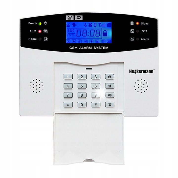 Безжична алармена система, HECKERMANN, 99 сензора, GSM, WiFi, 2 дистанционни, 180x130x30мм