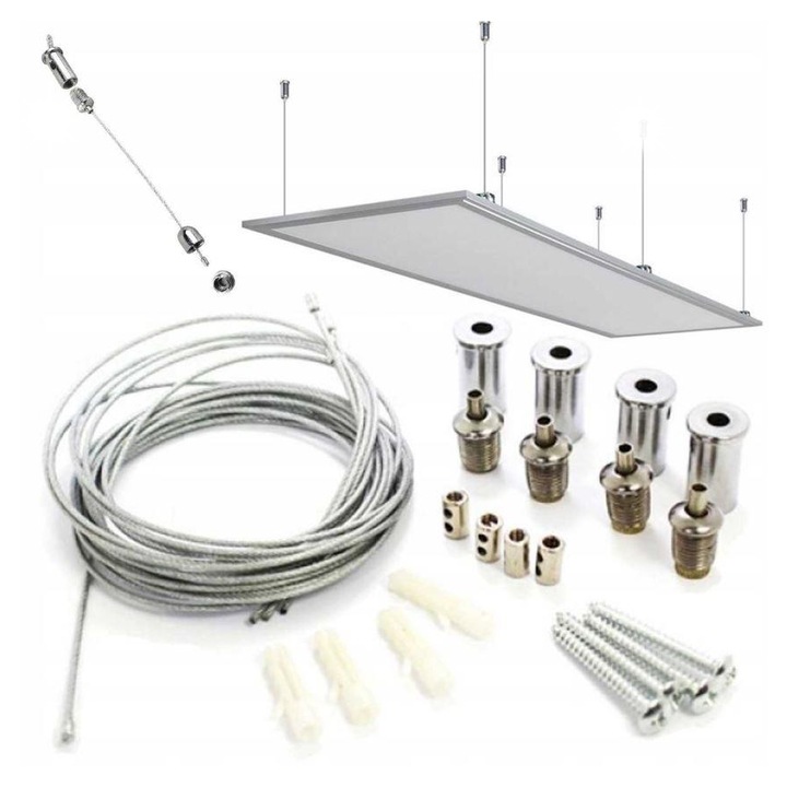 Cronos panel szerelési tartozék készlet, rozsdamentes acél, kábelhossz 1m, sugárzásos fűtéshez