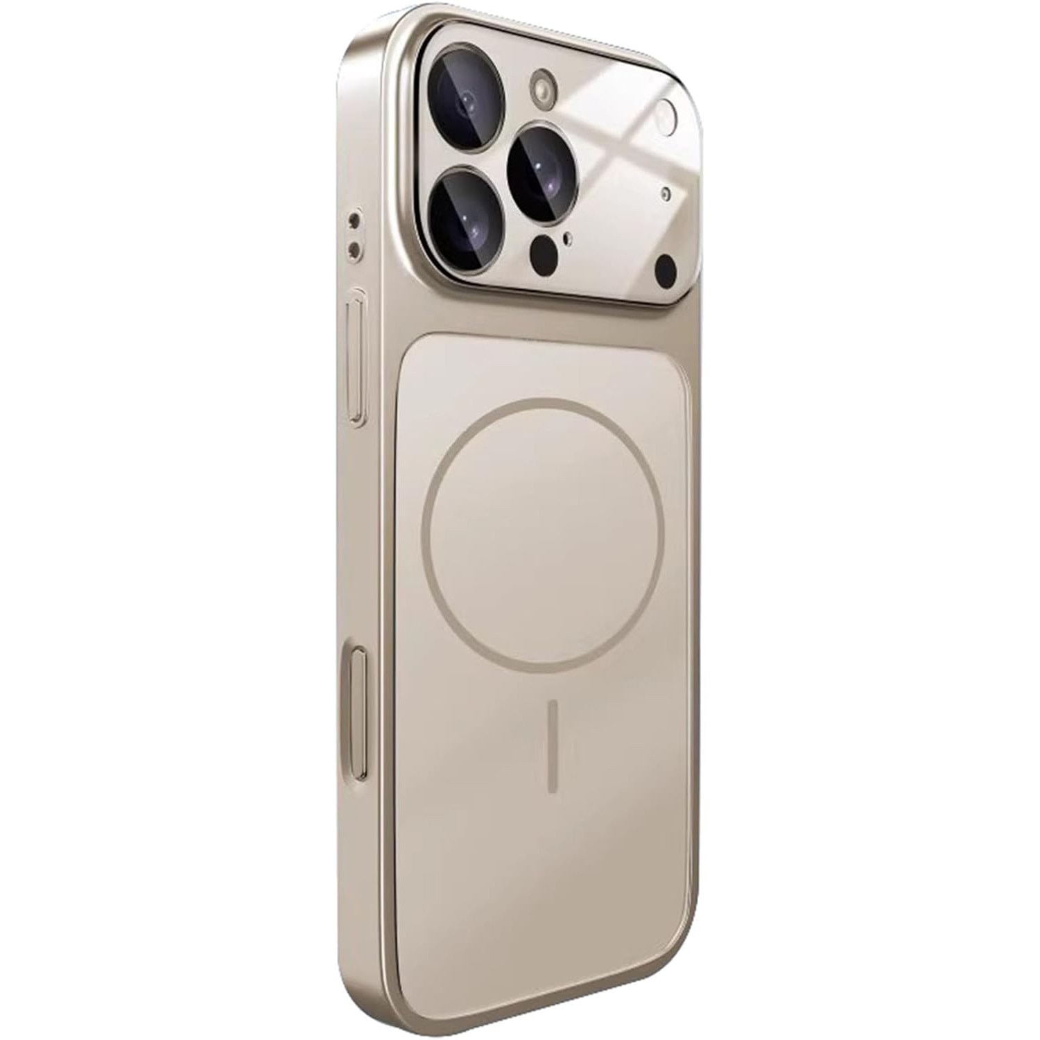 Husa pentru Apple iPhone 17 Pro Max Daden® MagLens, Slim, Incarcare wireless, Magsafe, Protectie camera inclusa, Gri titan