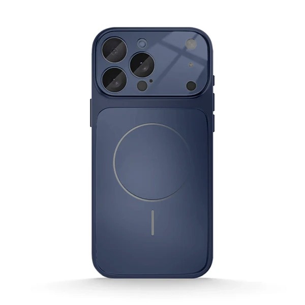 Husa pentru Apple iPhone 14 Pro Max Daden® MagLens, Slim, Incarcare wireless, Magsafe, Protectie camera inclusa, Albastru