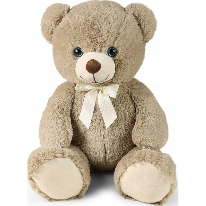 Ursulet de plus Rappa Harvey, 78 cm, bej, cu funda eleganta, cadou perfect de Ziua Indragostitilor