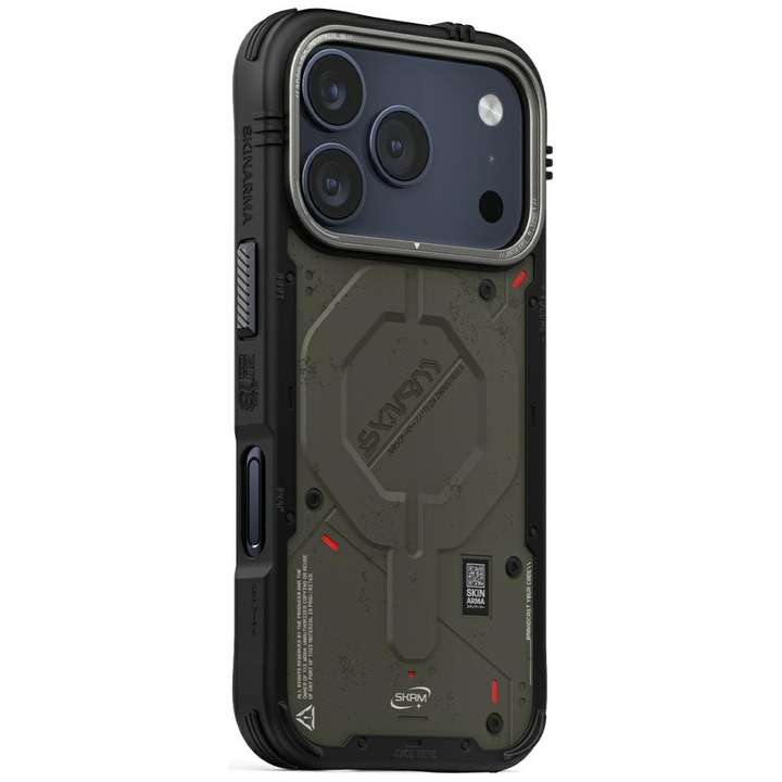 Carcasa Skinarma Vigor cu MagSafe compatibila cu iPhone 17 Pro, Verde