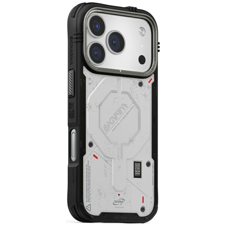 Carcasa Skinarma Vigor cu MagSafe compatibila cu iPhone 17 Pro, Light Gray