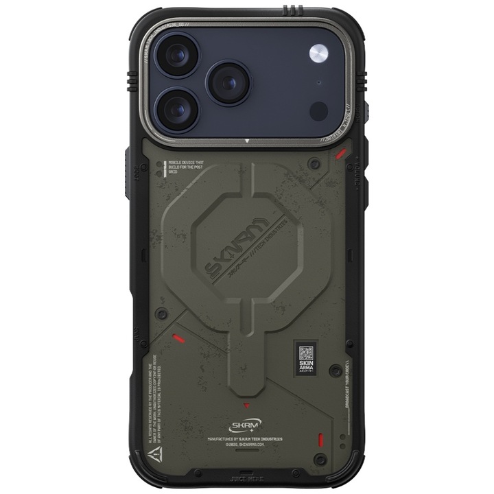 Carcasa Skinarma Vigor cu MagSafe compatibila cu iPhone 17 Pro Max, Verde