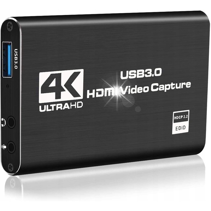 Anytech 4K HDMI videorögzítő, Full HD 60fps, kompakt, USB 3.0