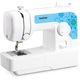 Masina de cusut Brother J14S, 14 operatiuni de coasere, bobinare rapida, butoniera in 4 pasi, iluminare LED, pedala de picior, 750 imp/min, alb