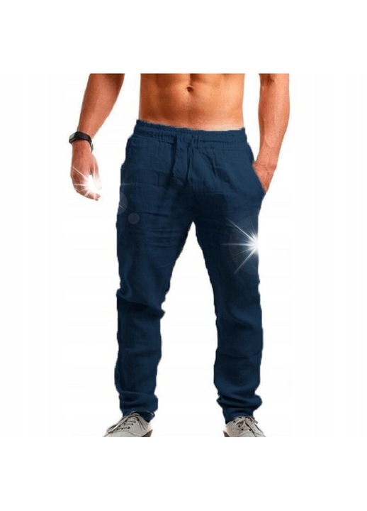 Pantaloni baggy A-R, bleumarin, in, 2 buzunare