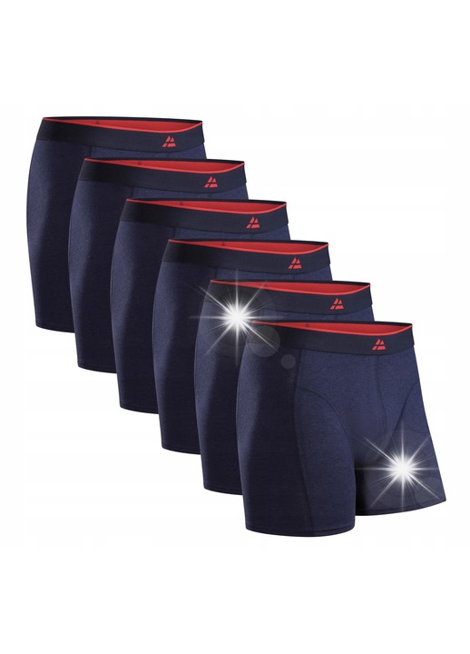 Boxeri din Bambus Danish Endurance, pachet de 6, bleumarin, lenjerie intima premium pentru barbati, 3XL INTL