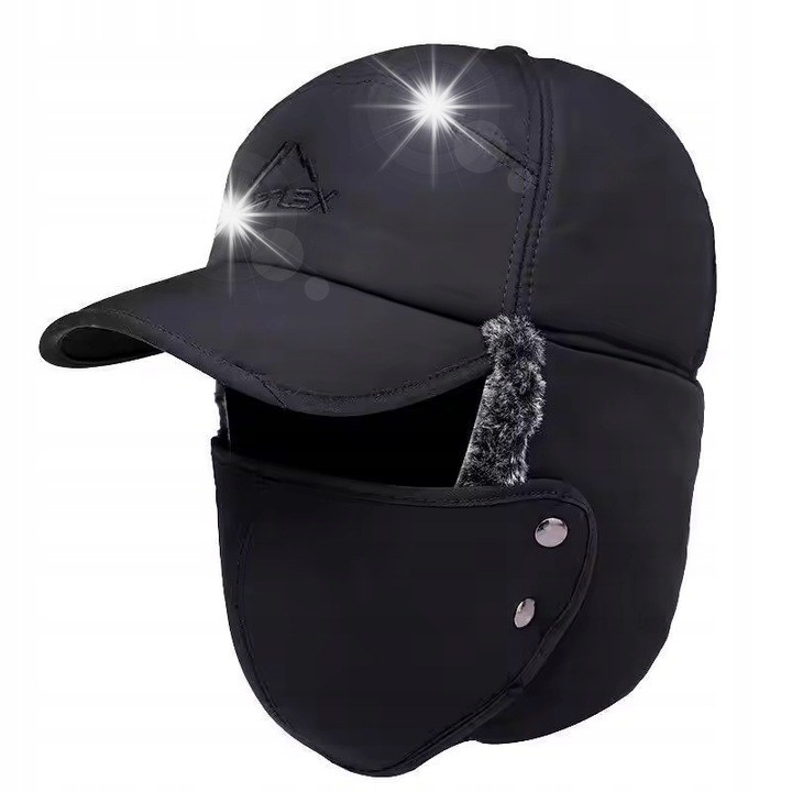 Férfi téli sapka, füles, meleg, szélálló, sokszínű